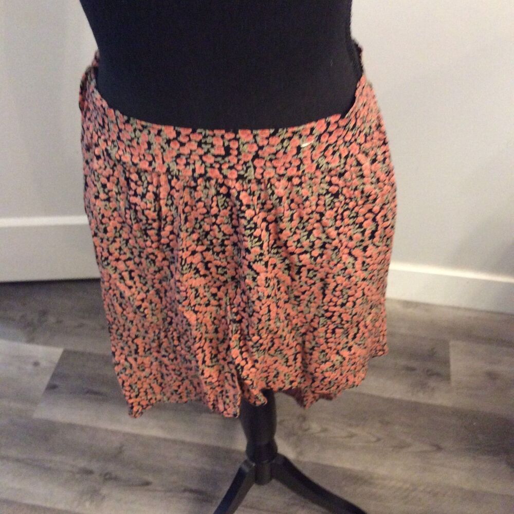 John Galt Brandy Melville Asymmetrical Floral Mini Skirt Cottage print ONE SIZE